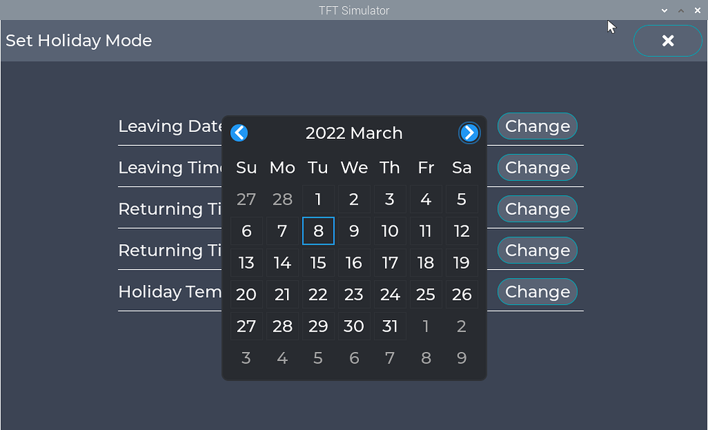 Calendar disable date selections before today Howto LVGL Forum