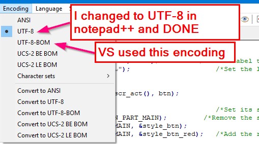 UTF-8 notepad