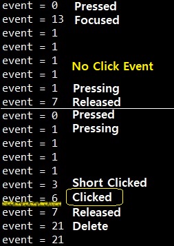 list item clock 시 clicked event가 발생하지 않음