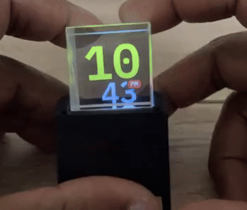 Prism Clock with Moon Phase on Waveshare 1.3'' Display  Using LVGL